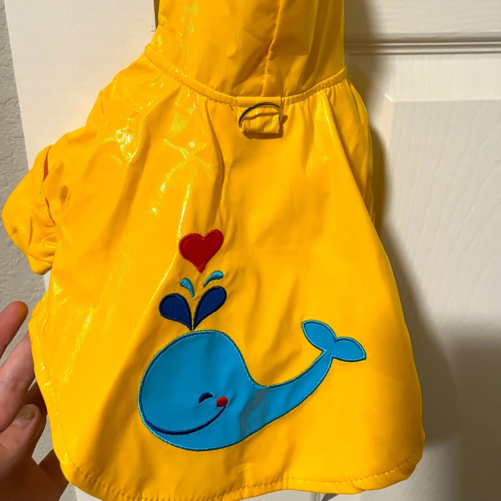 Splashing Whale Dog Raincoat for Tiny Dogs